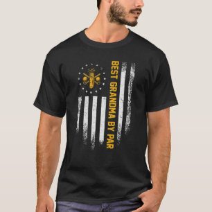 Vintage Usa American Flag Best Grandma By Par Gol T-Shirt
