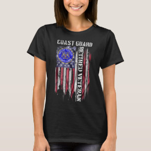 Vintage Usa American Flag Coast Guard Proud Retire T-Shirt
