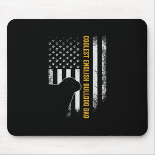 Vintage USA American Flag Coolest English Bulldog Mouse Mat