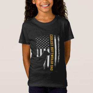 Vintage USA American Flag Coolest Rottweiler Dad T-Shirt