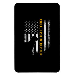 Vintage USA American Flag Coolest Rottweiler Mum Magnet