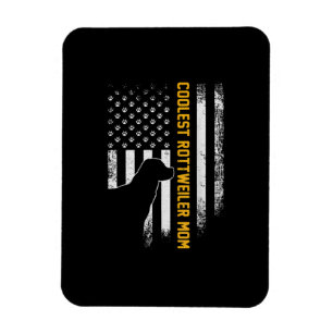 Vintage USA American Flag Coolest Rottweiler Mum Magnet