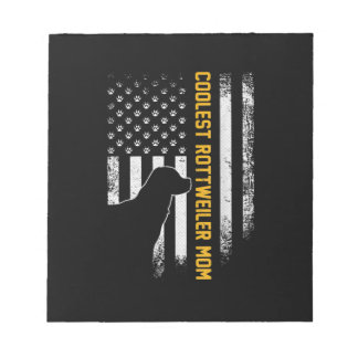 Vintage USA American Flag Coolest Rottweiler Mum Notepad