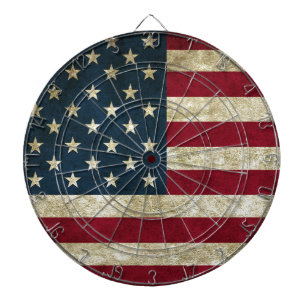 Vintage USA American Flag Dartboard