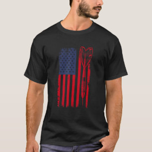 Vintage USA American Flag for Dart Players Throwin T-Shirt