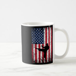 Vintage Usa American Flag Karate 4th Of July Marti Coffee Mug