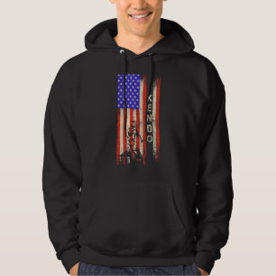 Vintage Usa American Flag Kendo Aikido Shinai Swor Hoodie
