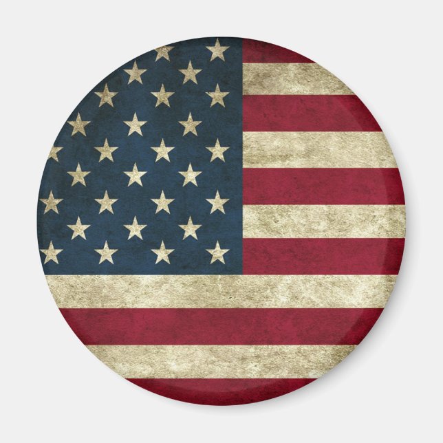 Vintage USA American Flag Magnet (Front)
