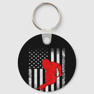 Vintage USA American Flag Pool Billiard Snooker Key Ring