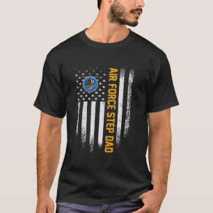 Vintage USA American Flag Proud Air Force Veteran T-Shirt