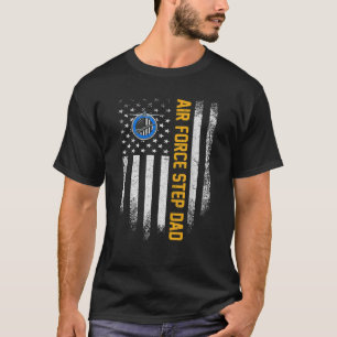 Vintage USA American Flag Proud Air Force Veteran T-Shirt