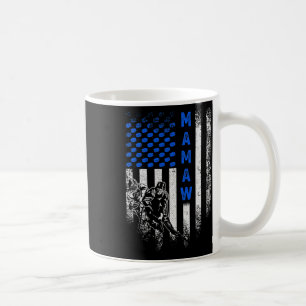 Vintage Usa American Flag Proud Hockey Mamaw Silho Coffee Mug