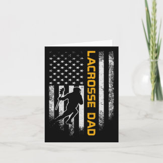 Vintage Usa American Flag Proud Lacrosse Dad Lax S Card