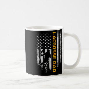 Vintage Usa American Flag Proud Lacrosse Dad Lax S Coffee Mug