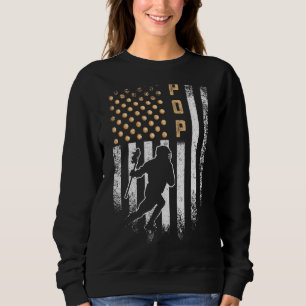 Vintage Usa American Flag Proud Lacrosse Pop Lax S Sweatshirt