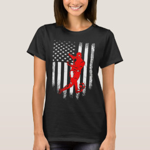 Vintage USA American Flag Soccer Player Team Sport T-Shirt