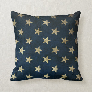 Vintage USA American Flag Stars And Stripes Cushion
