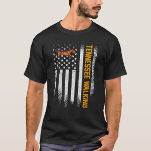 Vintage USA American Flag Tennessee Walking Horse T-Shirt