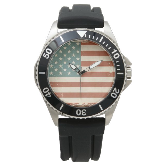 Vintage USA American Flag Watch (Front)