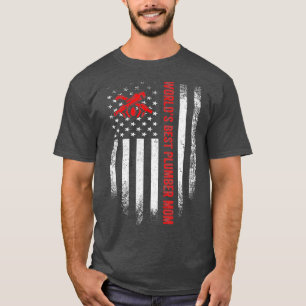 Vintage USA American Flag Worlds Best Plumber T-Shirt