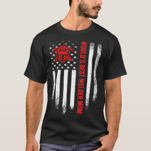 Vintage Usa American Flag World's Best Welder Weld T-Shirt