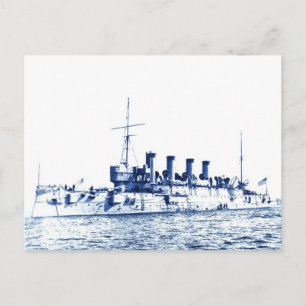 Vintage USA Battleship Postcard