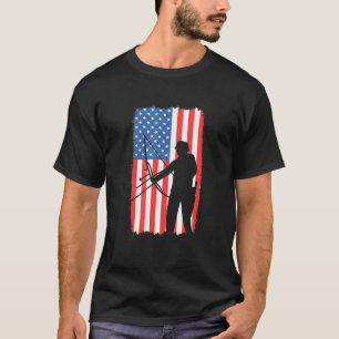 Vintage Usa Bowhunting Bow And Arrow Archery T-Shirt