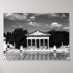 Vintage USA California San Simeon Neptune pool Poster