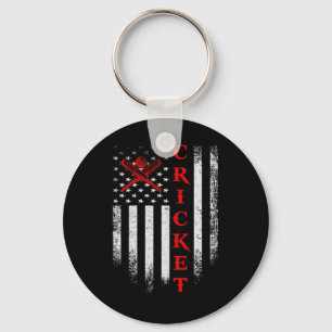 Vintage Usa Cricket American Flag Cricketers Patri Key Ring
