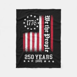 Vintage usa flag 250th anniversary independence fleece blanket