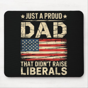 Vintage Usa Flag A Proud Dad That Didnt Raise Mouse Mat