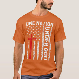 Vintage USA Flag Christian Faith Family Freedom T-Shirt