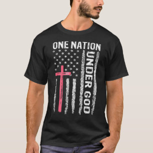 Vintage USA Flag Christian Faith Family Freedom T-Shirt