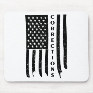 Vintage Usa Flag Corrections Funny Correctional Of Mouse Mat