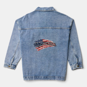 Vintage USA Flag Denim Jacket