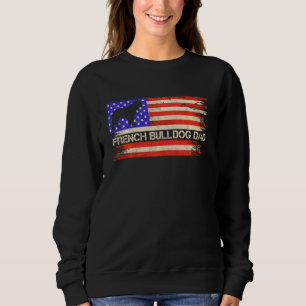 Vintage Usa Flag French Bulldog Dog Dad Frenchie S Sweatshirt
