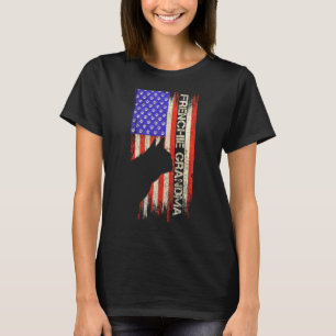 Vintage Usa Flag French Bulldog Grandma Frenchie S T-Shirt