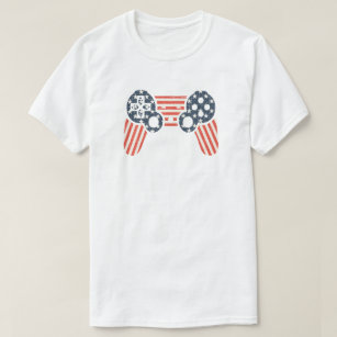 Vintage USA Flag Game Controller T-Shirt