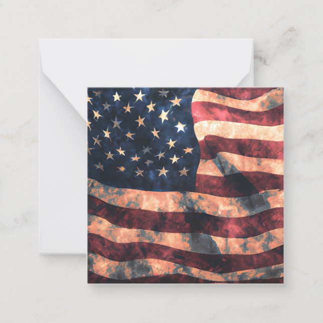 Vintage USA Flag Graphic Card (Front)