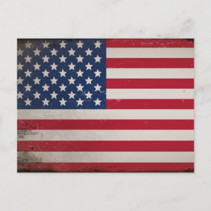 Vintage USA Flag Postcard