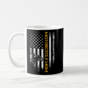 Vintage Usa Flag Proud Motorcycle Dirt Bike Mum Si Coffee Mug