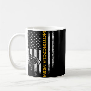Vintage Usa Flag Proud Motorcycle Dirt Bike Mum Si Coffee Mug