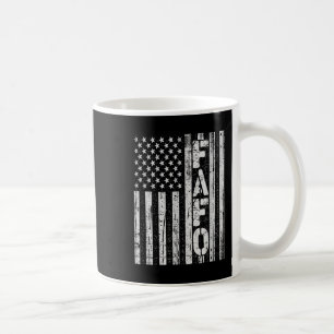 Vintage Usa Flag Trump Fafo Patriotic Retro Coffee Mug