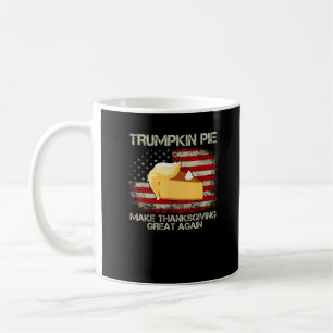 Vintage Usa Flag Trumpkin Pie Make Thanksgiving Gr Coffee Mug