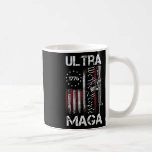 Vintage Usa Flag Ultra Gun Usa 4th Of July Trump 2 Coffee Mug