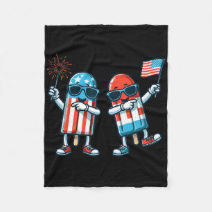 Vintage Usa Flag Ultra Mega Gun Usa 4th Of July Tr Fleece Blanket