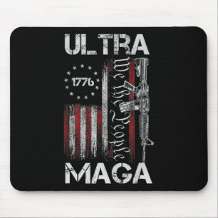 Vintage Usa Flag Ultra Mega Gun Usa 4th Of July Tr Mouse Mat