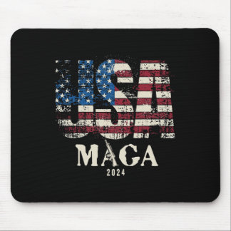 Vintage Usa Flag Ultra Mega Gun Usa 4th Of July Tr Mouse Mat