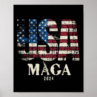 Vintage Usa Flag Ultra Mega Gun Usa 4th Of July Tr Poster