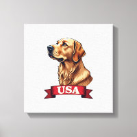 Vintage USA Golden Retriever Engraving Shirt